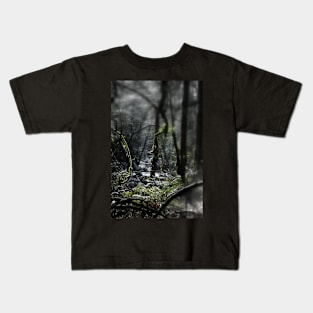 snowy Oregon forest, Fox Creek Kids T-Shirt